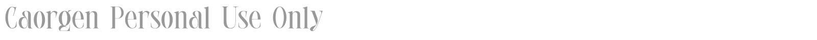 Caorgen font preview